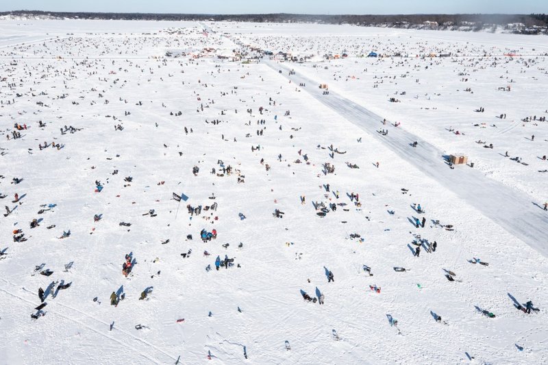 Ice fishing demo in United Kigdom